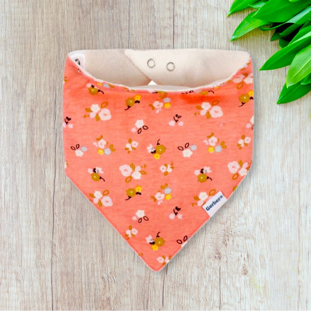 NWT Gerber baby floral bandana bib